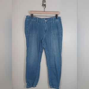 PAIGE Mayslie Cropped Jogger Stretch‎ Blue Pants Women's Size 30